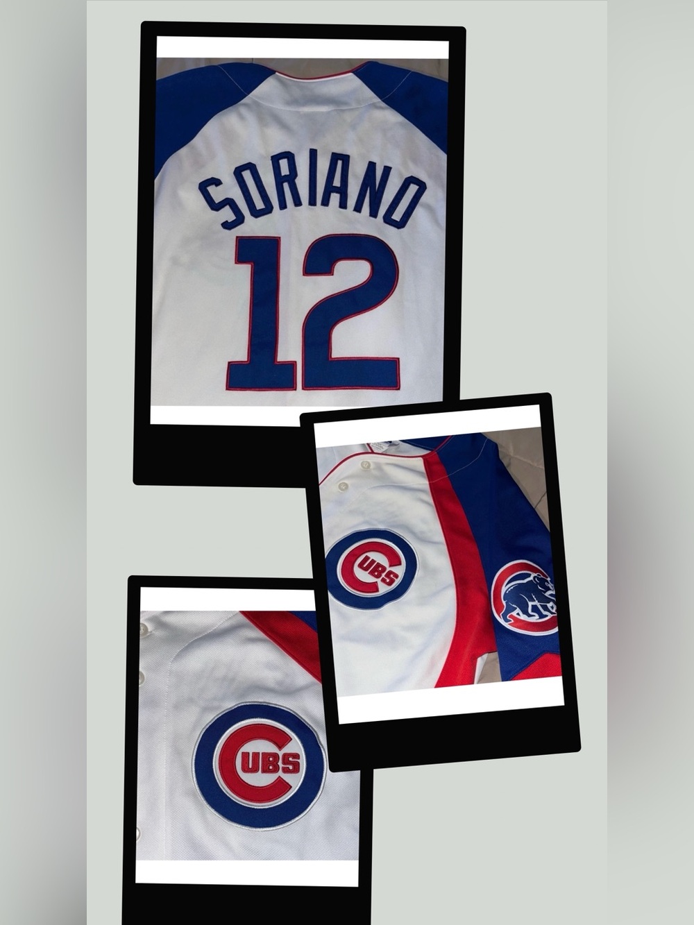 Chicago Cubs Alfonso Soriano No. 12 Majestic MLB Authentic Retro Baseball Jersey